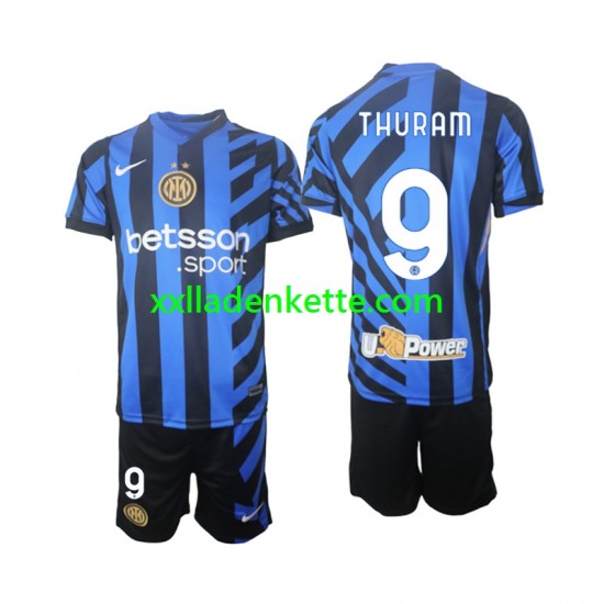 Fußballtrikot Inter Mailand Marcus Thuram 9 Kinder Heim 2024-2025 Kurzarm
