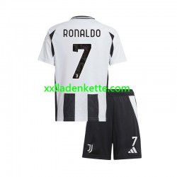 Fußballtrikot Juventus Turin Cristiano Ronaldo 7 Kinder Heim 2024-2025 Kurzarm