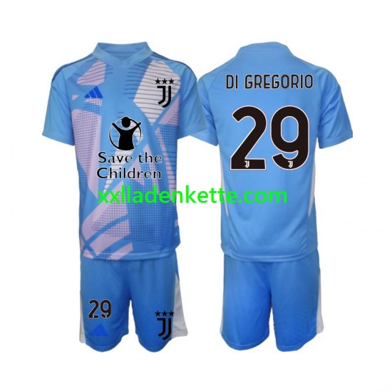 Fußballtrikot Juventus Turin Michele Di Gregorio 29 Torwart Kinder Viertes 2024-2025 Kurzarm