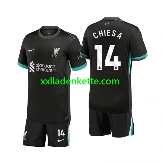 Fußballtrikot Liverpool Chiesa 14 Kinder Auswärts 2024-2025 Kurzarm