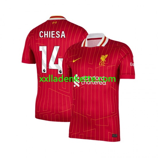 Fußballtrikot Liverpool Federico Chiesa 14 Herren Heim 2024-2025 Kurzarm
