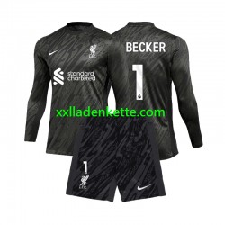 Fußballtrikot Liverpool Alisson Becker 1 Torwart Kinder Heim 2024-2025 Langarm