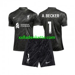 Fußballtrikot Liverpool Alisson Becker 1 Torwart Kinder Heim 2024-2025 Kurzarm