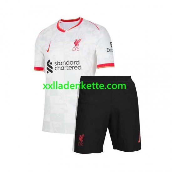 Fußballtrikot Liverpool Kinder Ausweich 2024-2025 Kurzarm