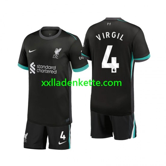 Fußballtrikot Liverpool Virgil 4 Kinder Auswärts 2024-2025 Kurzarm