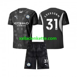 Fußballtrikot Manchester City Ederson Moraes 31 Torwart Kinder Viertes 2024-2025 Kurzarm