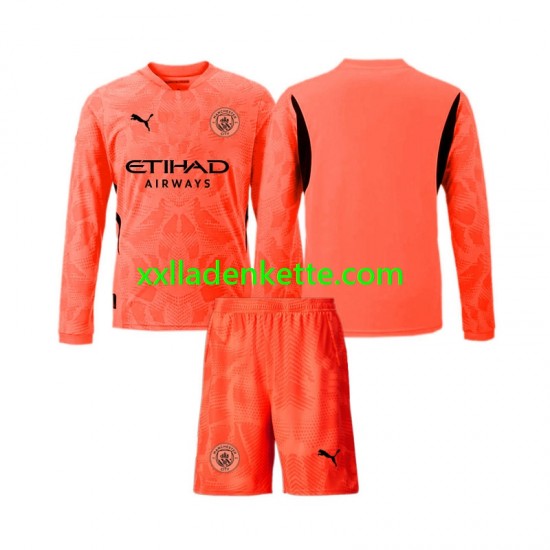 Fußballtrikot Manchester City Torwart Kinder Auswärts 2024-2025 Langarm