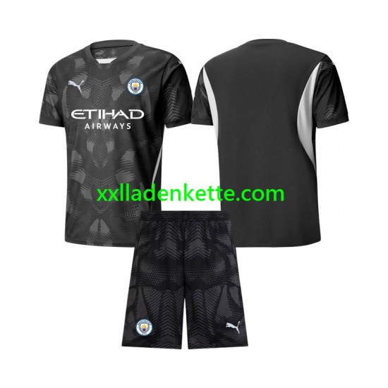 Fußballtrikot Manchester City Torwart Kinder Viertes 2024-2025 Kurzarm