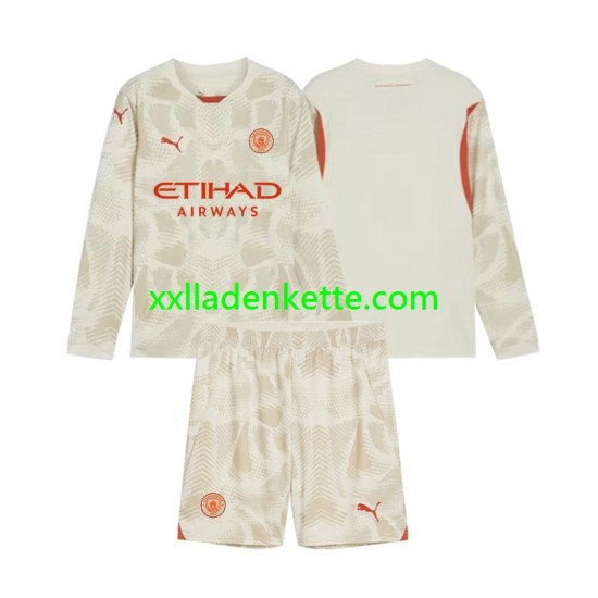 Fußballtrikot Manchester City Torwart Kinder Ausweich 2024-2025 Langarm