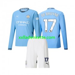 Fußballtrikot Manchester City Kevin De Bruyne 17 Kinder Heim 2024-2025 Langarm
