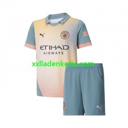 Fußballtrikot Manchester City Kinder Viertes 2024-2025 Kurzarm