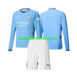 Fußballtrikot Manchester City Kinder Heim 2024-2025 Langarm
