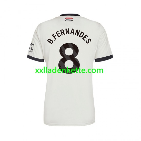 Fußballtrikot Manchester United Bruno Fernandes 8 Herren Ausweich 2024-2025 Kurzarm