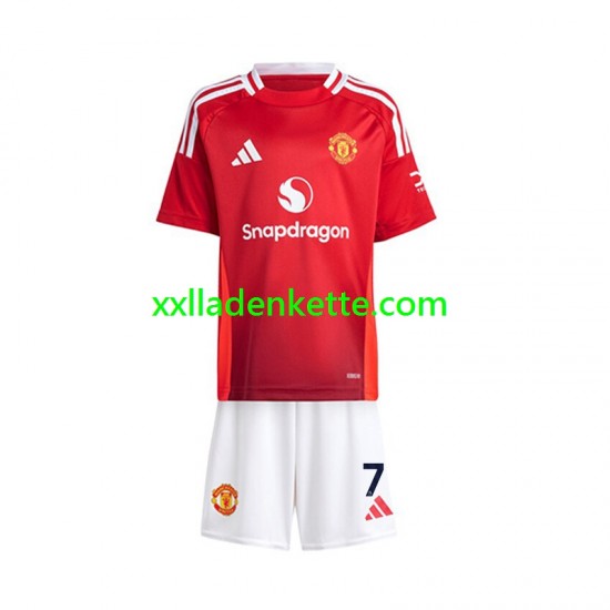 Fußballtrikot Manchester United Cristiano Ronaldo 7 Kinder Heim 2024-2025 Kurzarm