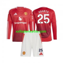 Fußballtrikot Manchester United Manuel Ugarte 25 Kinder Heim 2024-2025 Langarm