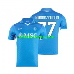 Fußballtrikot SSC Neaples Khvicha Kvaratskhelia 77 Herren Heim 2024-2025 Kurzarm