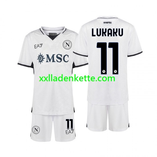 Fußballtrikot SSC Neaples Lukaku 11 Kinder Auswärts 2024-2025 Kurzarm