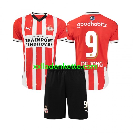 Fußballtrikot PSV Eindhoven DE JONG 9 Kinder Heim 2024-2025 Kurzarm