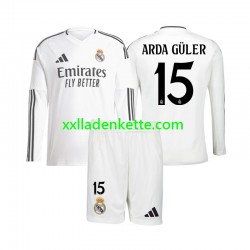 Fußballtrikot Real Madrid Arda Guler 15 Kinder Heim 2024-2025 Langarm