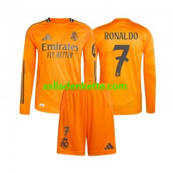 Fußballtrikot Real Madrid Cristiano Ronaldo 7 Kinder Auswärts 2024-2025 Langarm