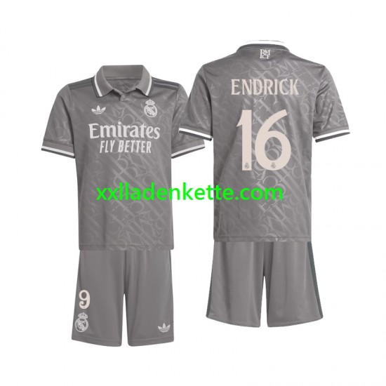 Fußballtrikot Real Madrid Endrick 16 Kinder Ausweich 2024-2025 Kurzarm