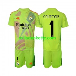 Fußballtrikot Real Madrid COURTOIS 1 Torwart Kinder Viertes 2024-2025 Kurzarm