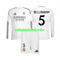 Fußballtrikot Real Madrid Jude Bellingham 5 Kinder Heim 2024-2025 Langarm