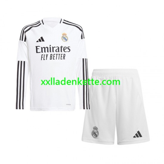 Fußballtrikot Real Madrid Kinder Heim 2024-2025 Langarm