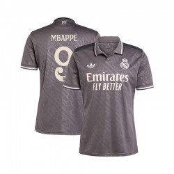 Fußballtrikot Real Madrid Mbappé 9 Herren Ausweich 2024-2025 Kurzarm