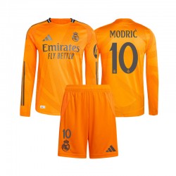Fußballtrikot Real Madrid Modrić 10 Kinder Auswärts 2024-2025 Langarm