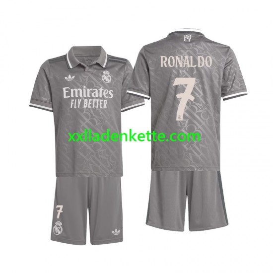 Fußballtrikot Real Madrid Ronaldo 7 Kinder Ausweich 2024-2025 Kurzarm