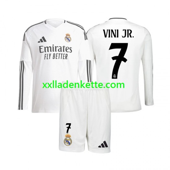 Fußballtrikot Real Madrid Vinicius Junior 7 Kinder Heim 2024-2025 Langarm