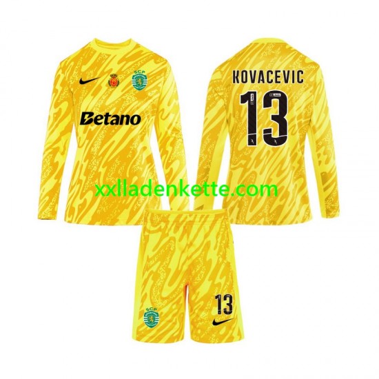 Fußballtrikot Sporting CP Kovacevic 13 Torwart Kinder Ausweich 2024-2025 Langarm