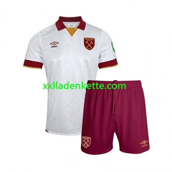 Fußballtrikot West Ham United Kinder Ausweich 2024-2025 Kurzarm