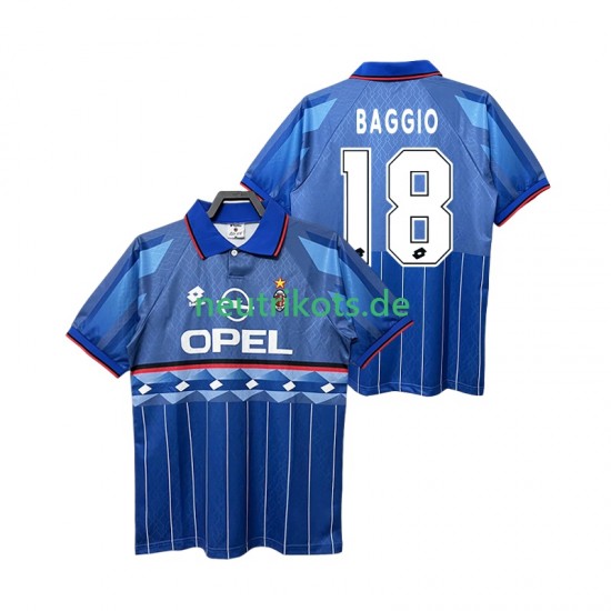 Fußballtrikot AC Mailand BAGGIO 18 1995 1996 Retro Herren Auswärts Kurzarm