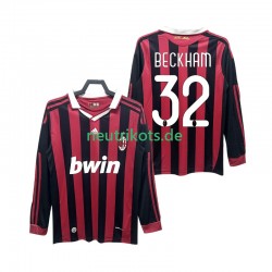 Fußballtrikot AC Mailand BECKHAM 32 2009 Retro Herren Heim 2010 Langarm