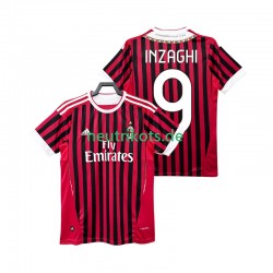 Fußballtrikot AC Mailand INZAGHI 9 2012 Retro Herren Heim 2011 Kurzarm