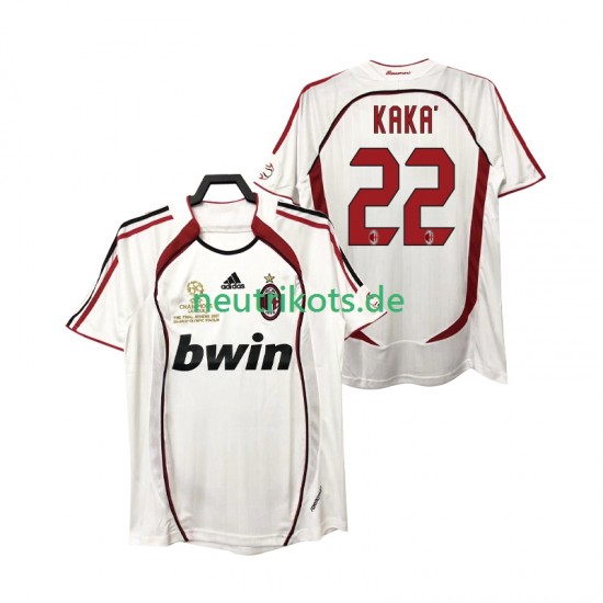 Fußballtrikot AC Mailand KAKA 22 2007 Retro Herren Auswärts 2006 Kurzarm