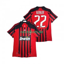 Fußballtrikot AC Mailand KAKA 22 2007 Retro Herren Heim 2008 Kurzarm