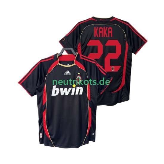 Fußballtrikot AC Mailand KAKA 22 2007 Retro Herren Ausweich 2006 Kurzarm