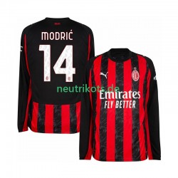 Fußballtrikot AC Mailand Modrić Luca 14 Herren Heim 2025-2026 Langarm