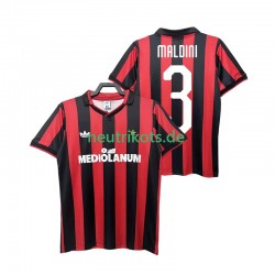 Fußballtrikot AC Mailand MALDINI 3 1990 1991 Retro Herren Heim Kurzarm