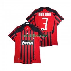 Fußballtrikot AC Mailand MALDINI 3 2007 Retro Herren Heim 2008 Kurzarm