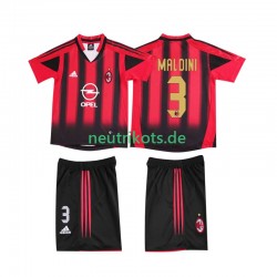 Fußballtrikot AC Mailand MALDINI 3 2005 Retro Kinder Heim 2004 Kurzarm