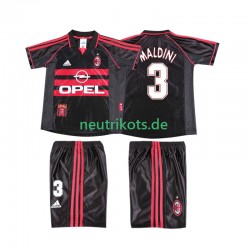 Fußballtrikot AC Mailand MALDINI 3 1998 Retro Kinder Ausweich 1999 Kurzarm