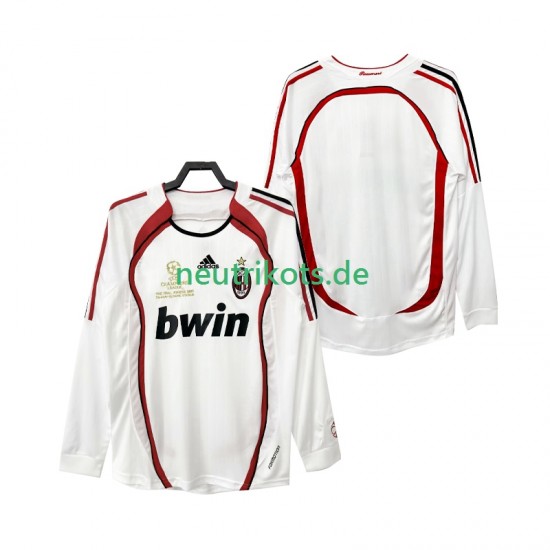Fußballtrikot AC Mailand 2007 Retro Herren Auswärts 2006 Langarm