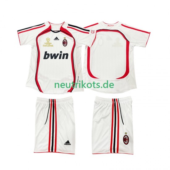 Fußballtrikot AC Mailand 2007 Retro Kinder Auswärts 2006 Kurzarm