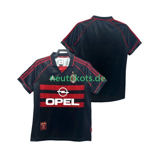 Fußballtrikot AC Mailand 1998 Retro Herren Ausweich 1999 Kurzarm