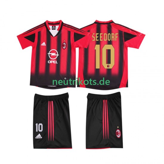 Fußballtrikot AC Mailand SEEDORF 10 2005 Retro Kinder Heim 2004 Kurzarm