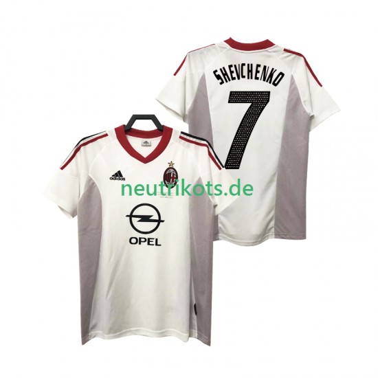 Fußballtrikot AC Mailand SHEVCHENKO 7 2005 Retro Herren Auswärts 2004 Kurzarm